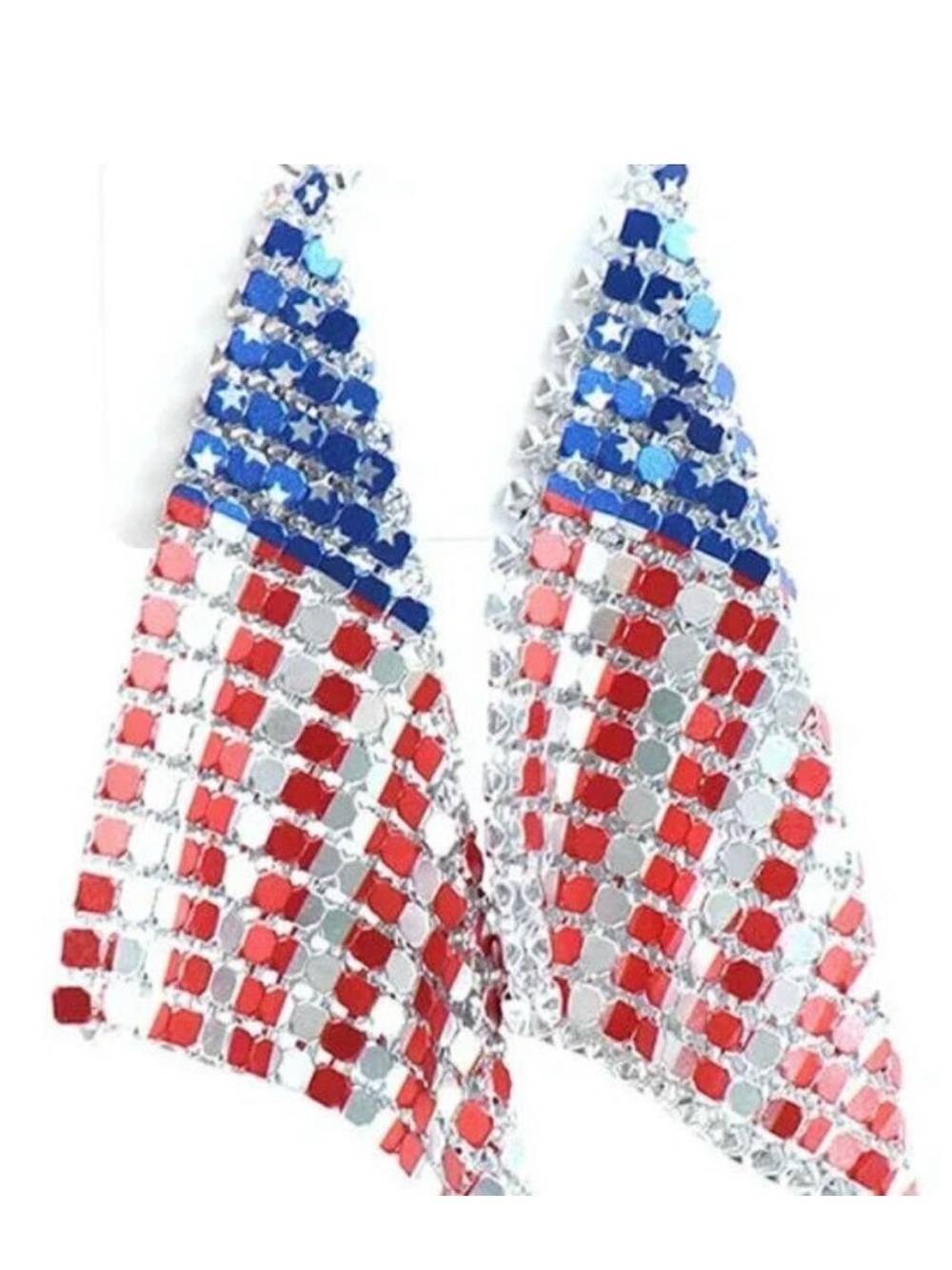 PATRIOTIC VERMEIL EARRINGS FOR 4TH OF JULY NWT
